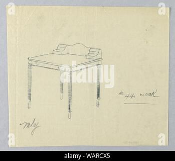 Le dessin, la conception de la Table à écrire en chêne, 1900 - 44-05 Banque D'Images