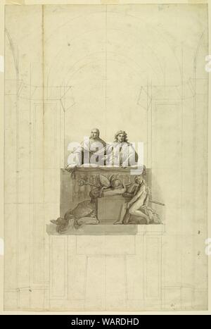 Dessin, vue détaillée des trois figures, ca. 1818 Banque D'Images