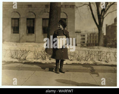 Dora Nevins 12 ans. Vend 1 année. Hartford (Connecticut) Résumé : des photographies sur les dossiers de la Commission nationale sur le travail des enfants (États-Unis) Banque D'Images