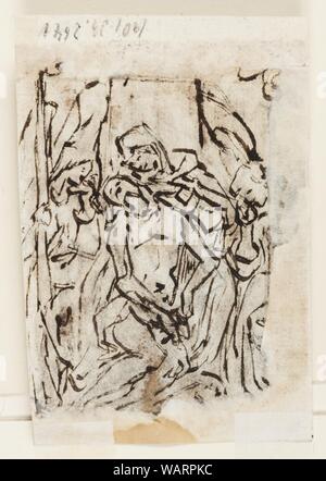 Dessin, page d'un cahier ; Judith avec la tête d'Holopherne ; Pietà, ca. 1590 Banque D'Images