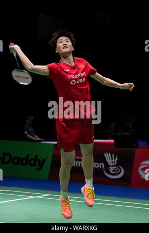 Bâle, Suisse. Août 21, 2019. Chen Yu Fei de la Chine au cours de la BWF World Badminton Championships 2019, femmes à la ronde St. Jakobshalle de Bâle, Suisse, le 21 août 2019. Credit : Enrico Calderoni/AFLO SPORT/Alamy Live News Banque D'Images