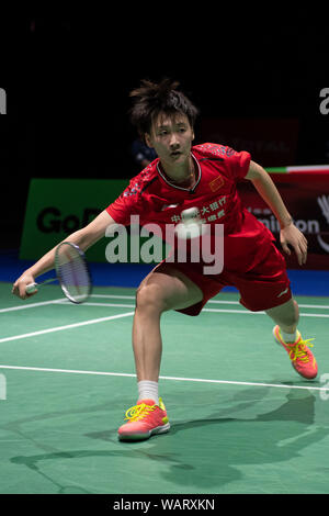 Bâle, Suisse. Août 21, 2019. Chen Yu Fei de la Chine au cours de la BWF World Badminton Championships 2019, femmes à la ronde St. Jakobshalle de Bâle, Suisse, le 21 août 2019. Credit : Enrico Calderoni/AFLO SPORT/Alamy Live News Banque D'Images