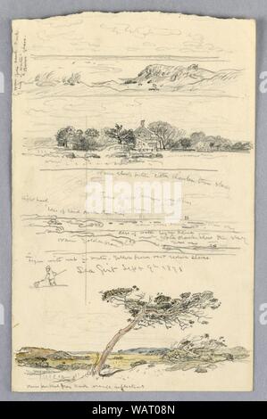Dessin, croquis de Sea Girt, New Jersey, Septembre 1878 Banque D'Images