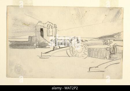 Dessin, Étude pour 'earchlight, entrée du port, Santiago de Cuba", ca. 1898 Banque D'Images