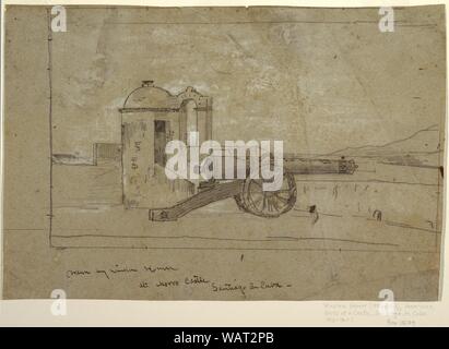 Dessin, Étude pour 'earchlight, entrée du port, Santiago de Cuba", 1885 Banque D'Images