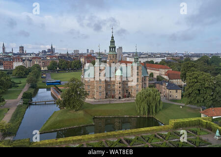 Château de Rosenborg situé dans la capitale, Copenhague Denmarks Banque D'Images