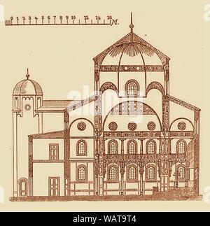 Dresde alte Synagoge Querschnitt Variante -1. Banque D'Images