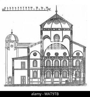 Dresde alte Synagoge Querschnitt Variante -2. Banque D'Images