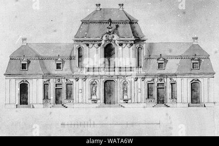 Dresde Palais des am See xi/Heinrich von Brühl später des am See xi/Camillo Marcolini Johann Christoph Knöffel Hofseite Mischtechnik um 1750. Banque D'Images