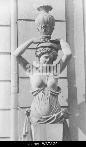 Dresde, Palais des am See xi/Heinrich von Brühl, später des am See xi/Camillo Marcolini, Johann Christoph Knöffel, Statue eines weiblichen Herme Thaddäus von Wiskotschill ‥, Ignace A0 21. 7. 1795 à Dresde. Banque D'Images