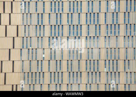 À la façade d'une tour à bureau de la Cour de Justice européenne, l'UE, la construction du centre de Kirchberg, Luxembourg, Luxembourg-ville Banque D'Images