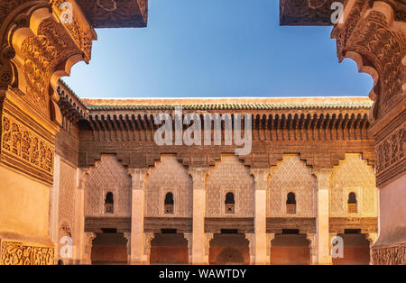 Palais Bahia à Marrakech, Maroc Banque D'Images