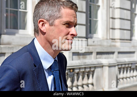 Londres, Royaume-Uni. Août 22, 2019. Ministres quitter leur réunion dans le bureau du Cabinet, Whitehall. Gavin Williamson MP (secrétaire d'État à l'Éducation) Banque D'Images