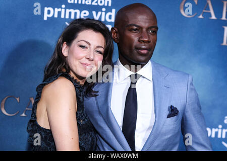 Hollywood, États-Unis. Août 21, 2019. HOLLYWOOD, LOS ANGELES, CALIFORNIE, USA - Le 21 août : Emma Gyasi et acteur David Gyasi arrivent à la première de Los Angeles Prix Amazon 'Carnival Row' tenue à l'IMAX Théâtre chinois de Grauman le 21 août 2019 à Hollywood, Los Angeles, Californie, États-Unis. (Photo par Xavier Collin/Image Crédit : Agence de Presse) L'agence de presse Image/Alamy Live News Banque D'Images