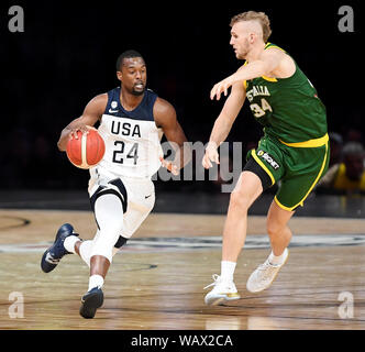 Melbourne, Australie. Août 22, 2019. 22 août 2019 Marvel ; Stadium, Melbourne, Victoria, Australie ; Basket-ball International, Etats-Unis d'Amérique contre l'Australie Boomers ; Harrison Barnes des USA se déplace vers le panier - éditorial uniquement. Credit : Action Plus Sport Images/Alamy Live News Banque D'Images