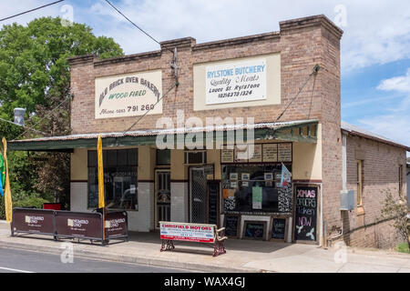 Immeuble du patrimoine immobilier boutiques dans la petite ville de Rylstone, NSW, Australie Banque D'Images