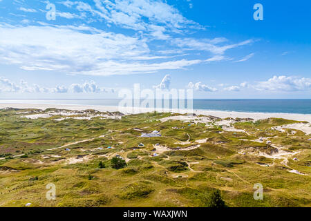 Vue depuis lighthous Amrum sur la côte Banque D'Images