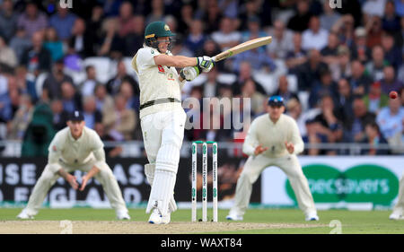 L'Australie est Tim Paine les chauves-souris au cours de la première journée du troisième test-match cendres à Headingley, Leeds. Banque D'Images