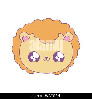Jolie Tete De Lion Bebe Animal Kawaii Vector Illustration Design Image Vectorielle Stock Alamy