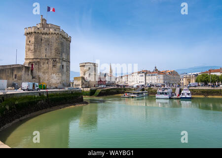 La Rochelle, France - 07 mai, 2019 : Tour St Nicolas et de la chaîne à Vieux Port La Rochelle, France Banque D'Images