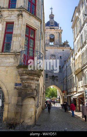 La Rochelle, France - May 08, 2019 : tour de l'horloge à La Rochelle France Banque D'Images
