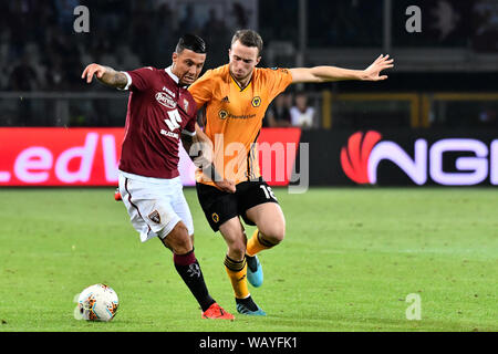 Armando Izzo (Torino FC) au cours de la Ligue Europa 2019-2020 match de football entre Torino FC et FC Wolverhampton Wanderers au Stadio Grande Torino sur 22 août 2019 à Turin, Italie. Banque D'Images