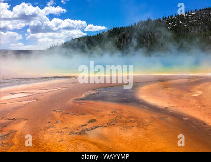 Grand Prismatic Spring view à Yellowstone National Park Banque D'Images