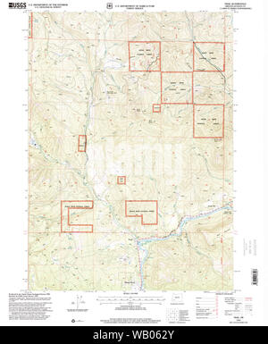 Carte de l'USGS Topo Oregon Trail 2818611997 Restauration 24000 Banque D'Images