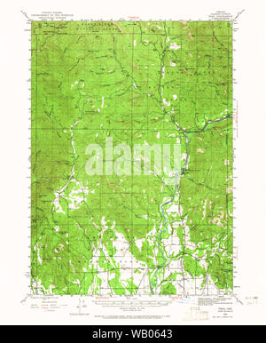 Carte de l'USGS Topo Oregon Trail 2829741943 Restauration 62500 Banque D'Images