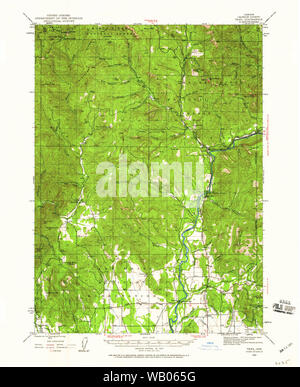 Carte de l'USGS Topo Oregon Trail 2829761943 Restauration 62500 Banque D'Images