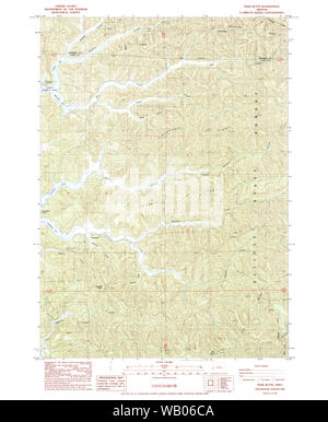 Carte de l'USGS Topo Oregon Trail Butte 2818591985 Restauration 24000 Banque D'Images