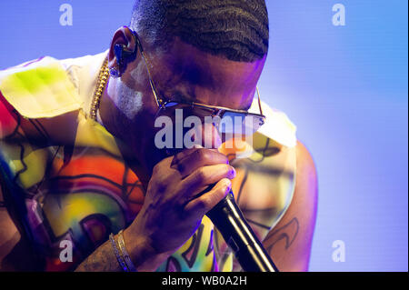 Austin, Texas, États-Unis. Août 22, 2019. 22 août 2019 : Nelly effectue live at Austin 360 Amphithéâtre, Circuit des Amériques. Austin, Texas. Mario Cantu/CSM. Credit : Cal Sport Media/Alamy Live News Banque D'Images