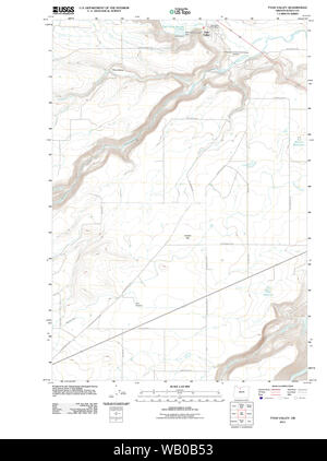 Carte de l'USGS Topo Oregon Tygh Valley 20110909 Restauration TM Banque D'Images