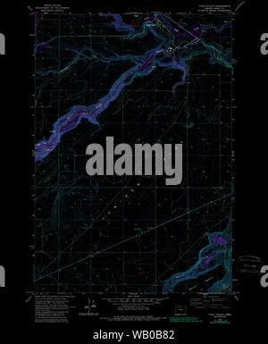 Carte de l'USGS Topo Oregon Tygh Valley 2819221962 24000 Restauration inversé Banque D'Images