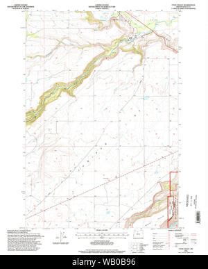 Carte de l'USGS Topo Oregon Tygh Valley 2819231996 24000 Restauration Banque D'Images