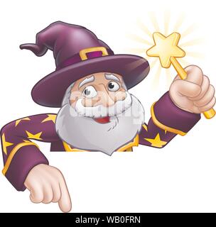 Caricature de l'assistant d'oeil au panneau indiquant Illustration de Vecteur