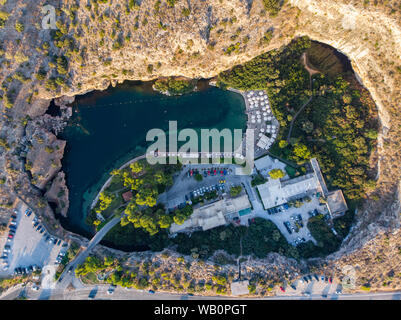 Le lac Vouliagmeni à Athènes, Grèce Banque D'Images