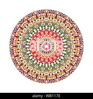 Ornement gravier circulaire ronde mandala - vecteur conception abstraite géométrique sur fond blanc Illustration de Vecteur