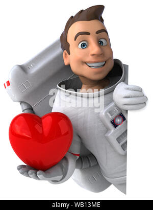 Fun astronaute - Illustration 3D Banque D'Images