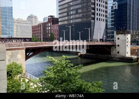 Randolph Street pont sur la rivière Chicago Chicago Illinois Etats-Unis d'Amérique Banque D'Images