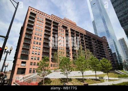 Randolph place residences 165 North Canal street, l'ancien immeuble de bureaux de la sécurité sociale de Chicago Chicago Illinois Etats-Unis d'Amérique Banque D'Images