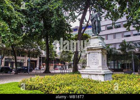 Statue de Francisco de Paula Santander, Rio de Janeiro, Brésil Banque D'Images