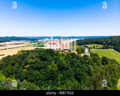 Allemagne, Hesse, Wetterau, Antenne de Ronneburg Château Banque D'Images