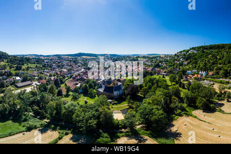 Allemagne, Hesse, Wetterau, Budingen avec château Budingen Banque D'Images