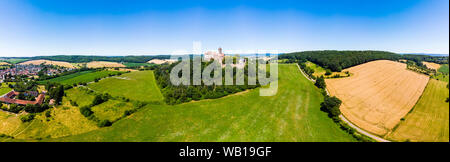 Allemagne, Hesse, Wetterau, Antenne de Ronneburg Château Banque D'Images