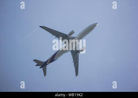 Chiang Mai, Thaïlande - 20 août 2019 : HS-tes de Thaiairway Airbus A330-300. Décoller de l'aéroport de Chiang Mai à Bangkok. Banque D'Images