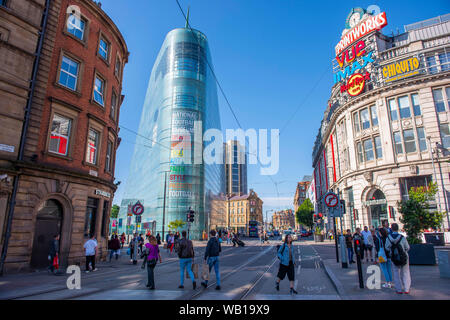 Musée National du Football et le Printworks, Manchester, Royaume-Uni. Banque D'Images