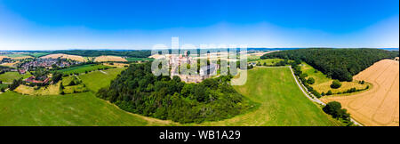 Allemagne, Hesse, Wetterau, Antenne de Ronneburg Château Banque D'Images