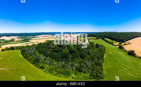 Allemagne, Hesse, Wetterau, Antenne de Ronneburg Château Banque D'Images