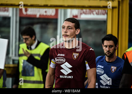 Turin, Italie. Août 22, 2019. Andrea Belotti de Torino FC en action au cours de l'UEFA Europa League tour éliminatoire football match entre Torino FC et Wolverhampton Wanderers FC.Wolverhampton Wanderers FC a gagné 2-3 au Stadio Olimpico Grande Torino en Italie Turin, 22 août 2019 (Photo par Alberto Gandolfo/Pacific Press) Credit : Pacific Press Agency/Alamy Live News Banque D'Images